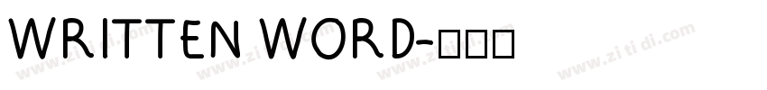 WRITTEN WORD字体转换